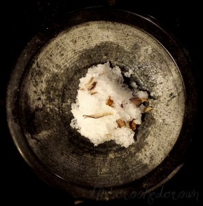 DuRose Salt Scrub with petals