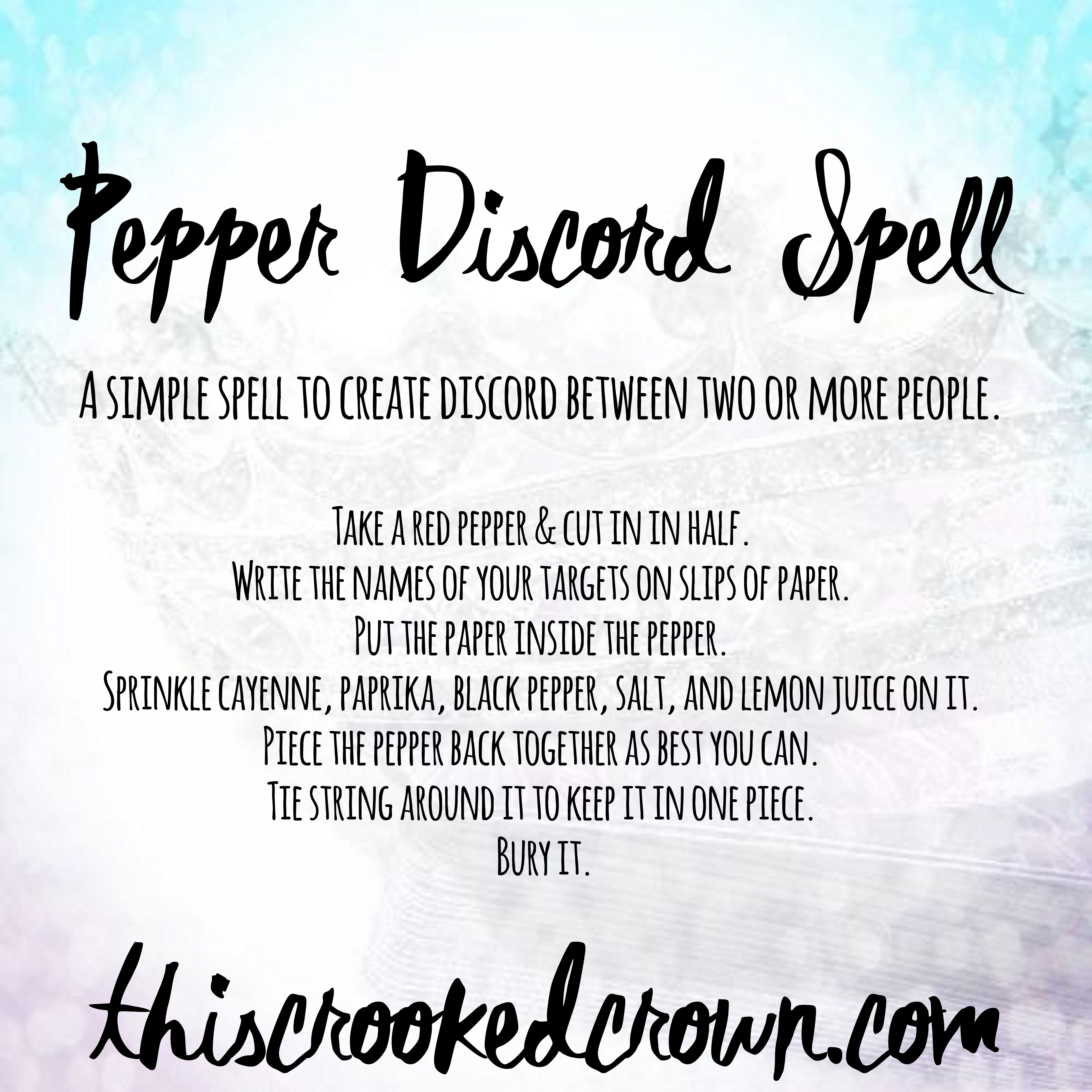 Pepper Discord Spell by This Crooked Crown